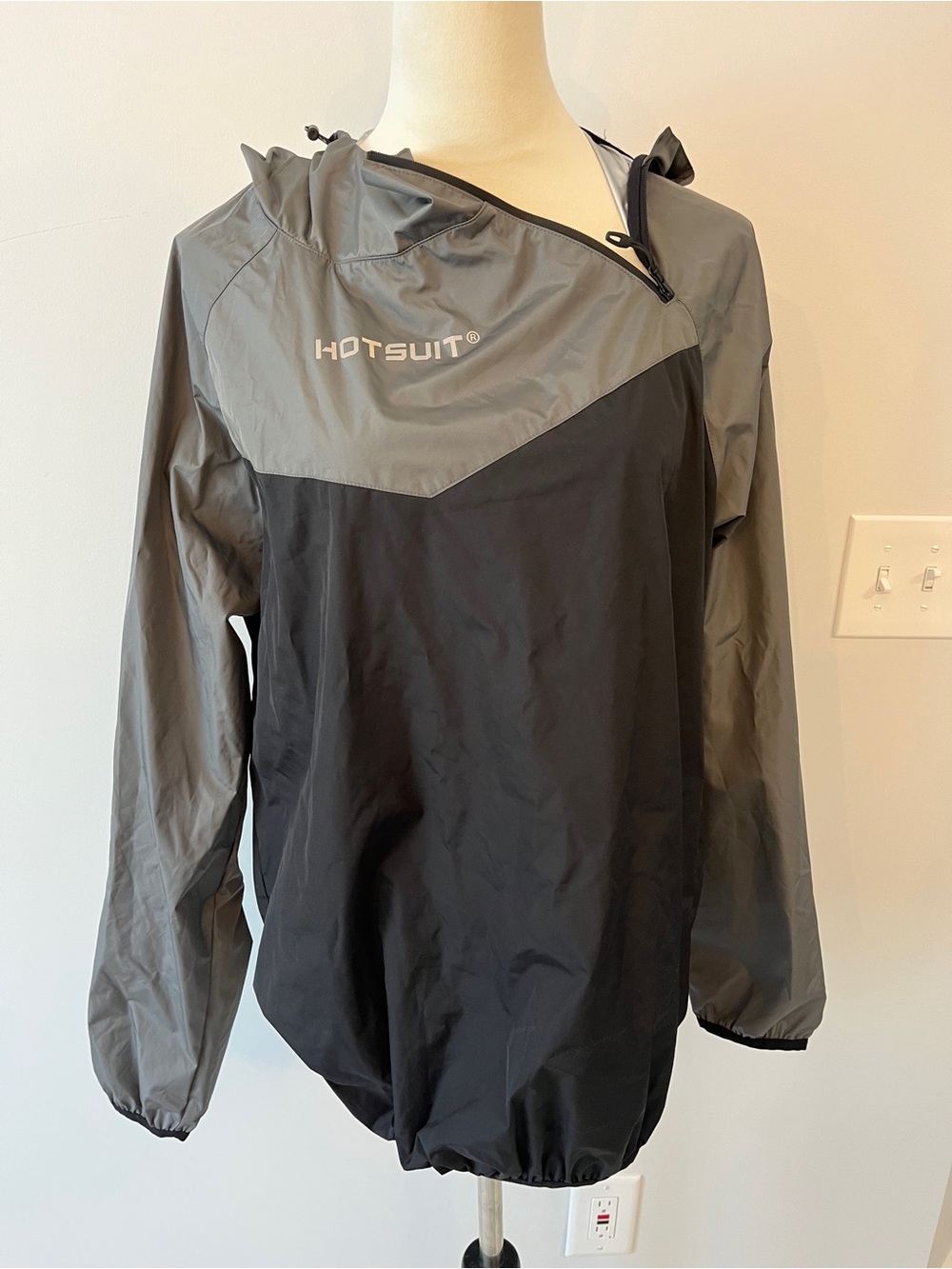 Men's Gray & Black Windbreaker Hoodie hotsuit